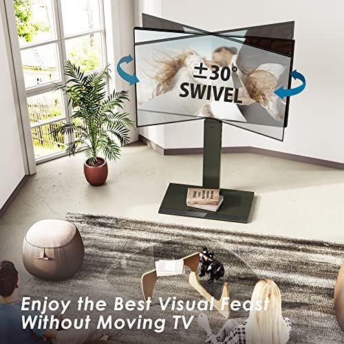 FITUEYES Iron Base Universal Floor TV Stand for 32-65 Inch TVs, Black
