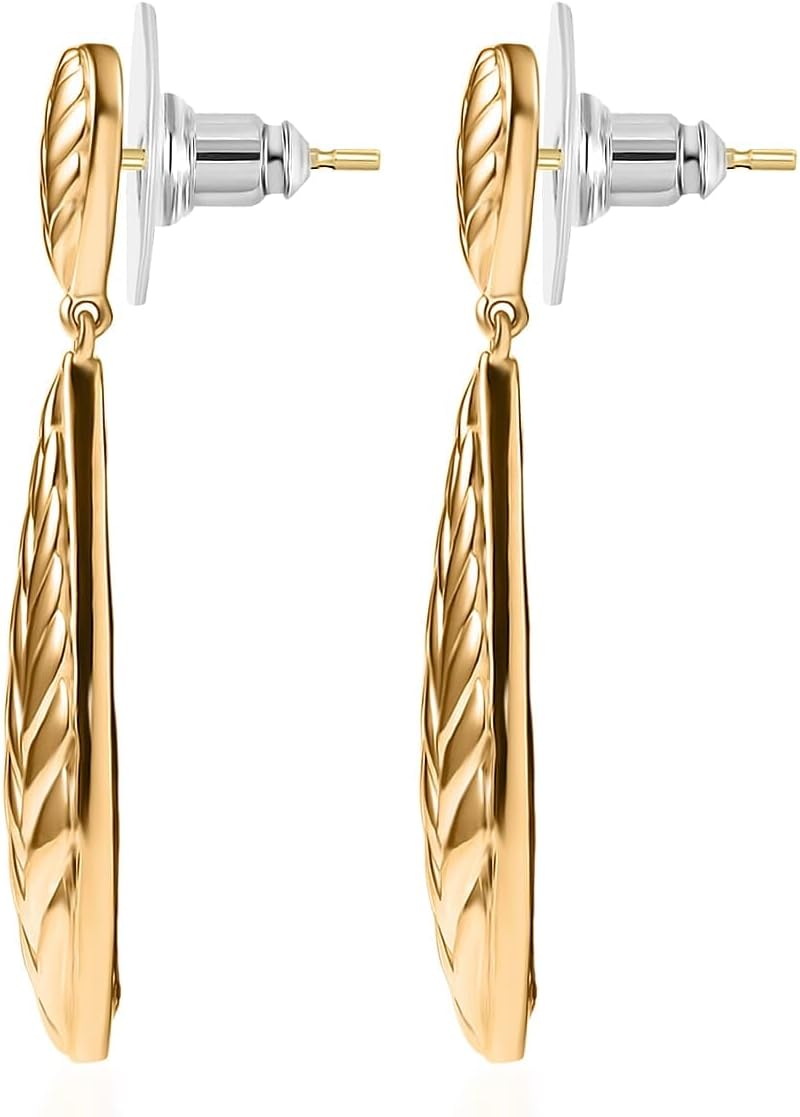 Shop LC Fancy Earrings in 18K Yellow Gold Plated Bronze
