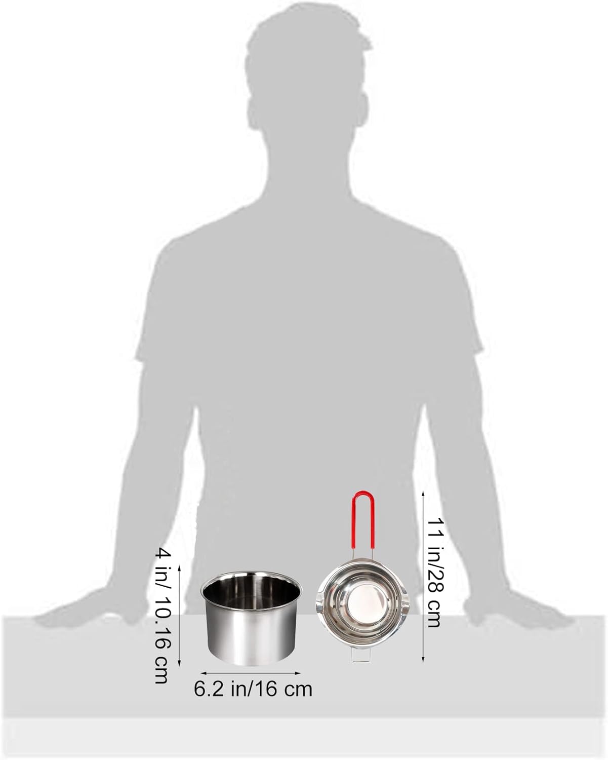 Stainless Steel Double Boiler Melting Pot, Double Boilers for Stove Top
