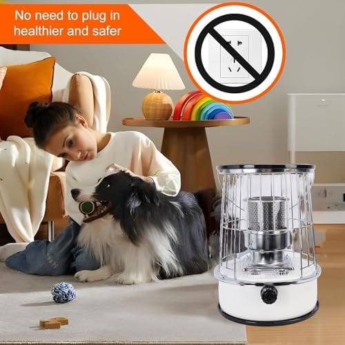 fosa Portable Kerosene Heater, 12000BTU Non Electric Heaters for Indoor Use, 6L Capacity With Tipping Protection