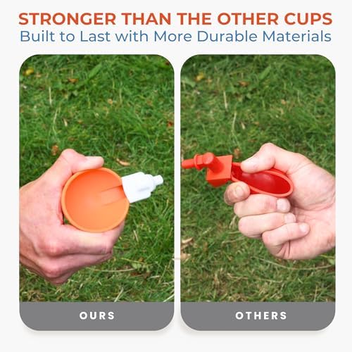Lil'Clucker Large Automatic Chicken Waterer Cups | Chicken Water Feeder Suitable for Chicks, Duck, Goose