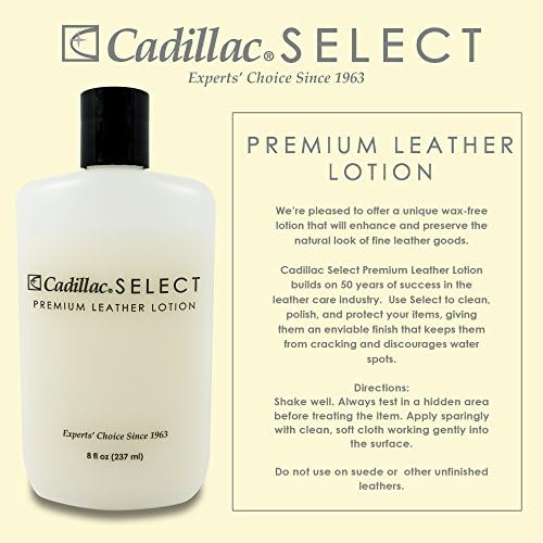 Cadillac Select Leather Lotion Cleaner & Conditioner | For handbags, sofas, jackets, furniture and purses.