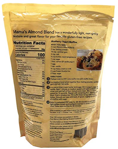 Gluten Free Mama’s: Almond Blend Flour - Gluten Free Flour - - Non-Gritty Texture - Great Flavor for Recipes - Certified Gluten Free Ingredients