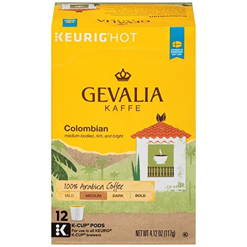 Gevalia Medium Roast Colombia K-Cup Coffee Pods (72 Pods (6 Boxes of 12))