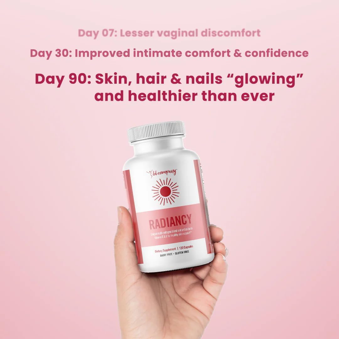 BB Company Radiancy | Vaginal Probiotics for Vaginal Dryness, pH Balance | Fights Itch, Odor | Anti-Aging | Hyaluronic Acid, Probiotics, Vitamin C