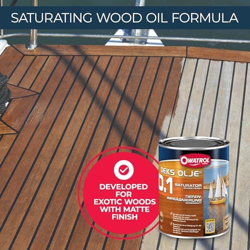 Owatrol D1 Penetrating Wood Oil for Exterior - Teak Oil for Outdoor Furniture - Deep Protection, Restores Natural Oils, Clear Matte Finish, Wood Stain