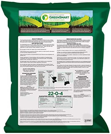 GreenView Lawn Food 48 lb. Bag, Covers 15,000 sq. ft. | 22-0-4 NPK formula - Restores soil nutrients - 8 weeks continuous feeding