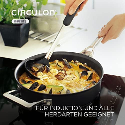 Circulon Infinite Wok Non Stick 36cm - Large Induction Wok with Stainless Steel Lid, Base & Handles, Premium Dishwasher Safe
