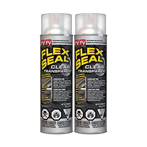 Flex Seal – Stop Leaks Fast! Rubberized Waterproof Coating Spray, Ideal for Roofs, Holes, Cracks, DIY Projects, Automotive Fixes, Indoor & Outdoor Repairs, and More – Black, 14 oz. (397 g) – 2 Pack