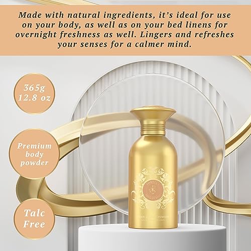 Talc-Free Body Powder for Women for Daily Use and After Bath - Ballerine 365 g (Puff not Included)