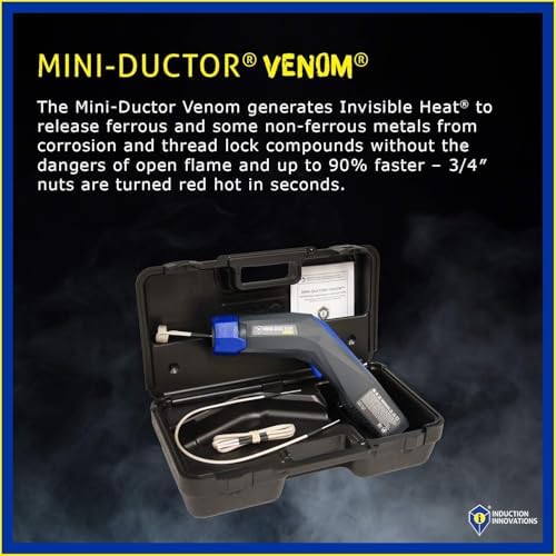 Induction Innovations Mini-Ductor Venom Heater, 3 Coils, Carrier Case | Includes 3 induction coils, Carrying case, Instruction manual