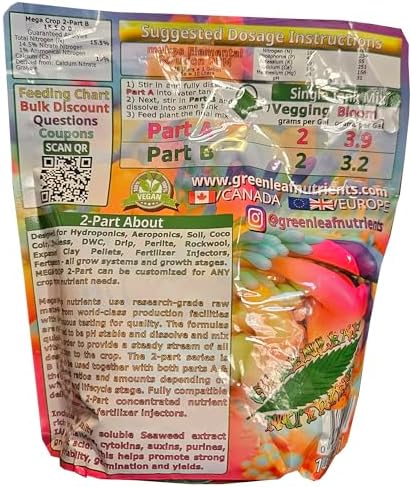 Calcium Nitrate 15.5-0-0 Mega Crop 2 Part B Hydroponic Soil Fertilizer for Plants Granule