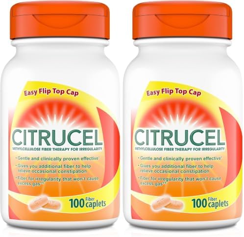 Citrucel Powder Fiber Therapy for Occasional Constipation Relief, 16.9 oz | Sugar Free, Methylcellulose Fiber Therapy for Irregularity That Won't Cause Gas, Orange Flavor