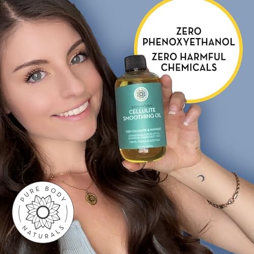 Cellulite Massage Oil for Legs & Thighs, 8 fl oz | Firming, smoothing ritual for belly, hips and arms, supports lymphatic drainage