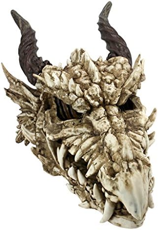 Design Toscano The Dragon of Falkenberg Castle Moat Lawn Garden Statue, 28 Inch Long, 14 Inch Tall, Cast Stone Resin, Gray Stone Finish