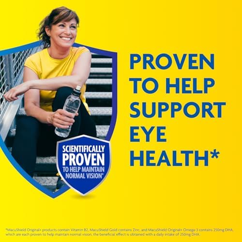 Macu Shield Gold Food Supplement - Pack of 90 Capsules | Helps support normal vision, Zeaxanthin and meso-zeaxanthin, Zinc
