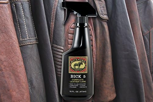 Bick 5 Leather Cleaner Conditioner Spray 16 fl oz, For All Leather Goods, USA Made | One-step clean and condition for all leather goods. Made in USA.