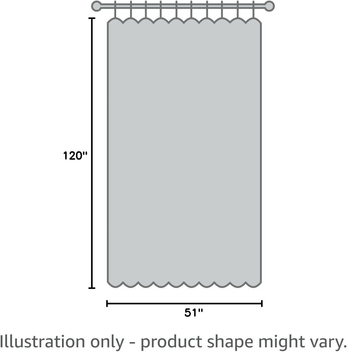 No. 918 Erica Crushed Sheer Voile Rod Pocket Curtain Panel, 51" x 108", Eggshell Off-White
