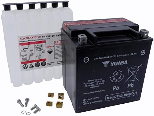Yuasa YUAM6230X YIX30L-BS Maintenance Free YIX Battery with Acid pack