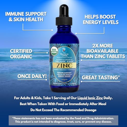 Tropical Oasis - Premium Ionized Plant Based Trace Minerals Liquid Formula- 74 essential minerals in liquid form for up to 96% Absorption - 16 oz, 32 servings