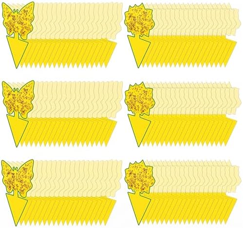 40 Pack Fungus Gnat Traps, Yellow Sticky Fruit Fly Traps for Indoor Plants