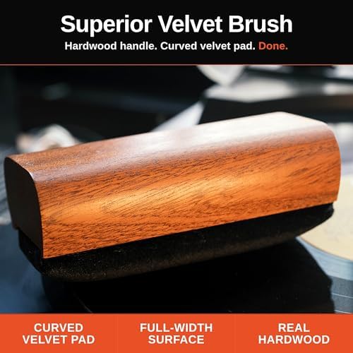 Vinyl Buddy 5-in-1 Vinyl Record Cleaning Kit | Premium Hardwood Velvet & Microfiber Brush, Stylus Brush