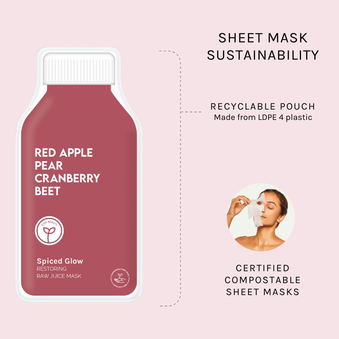 ESW Beauty Strawberries & Cream Soothing Face Mask, Korean Skin Care 1 Pack