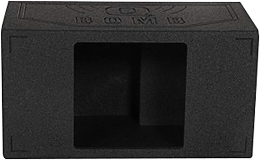 QPower QBOMB Single 12-Inch Speaker Box – Side-Ported Design with Black Bed Liner – Compatible with Kicker L7 Subwoofer