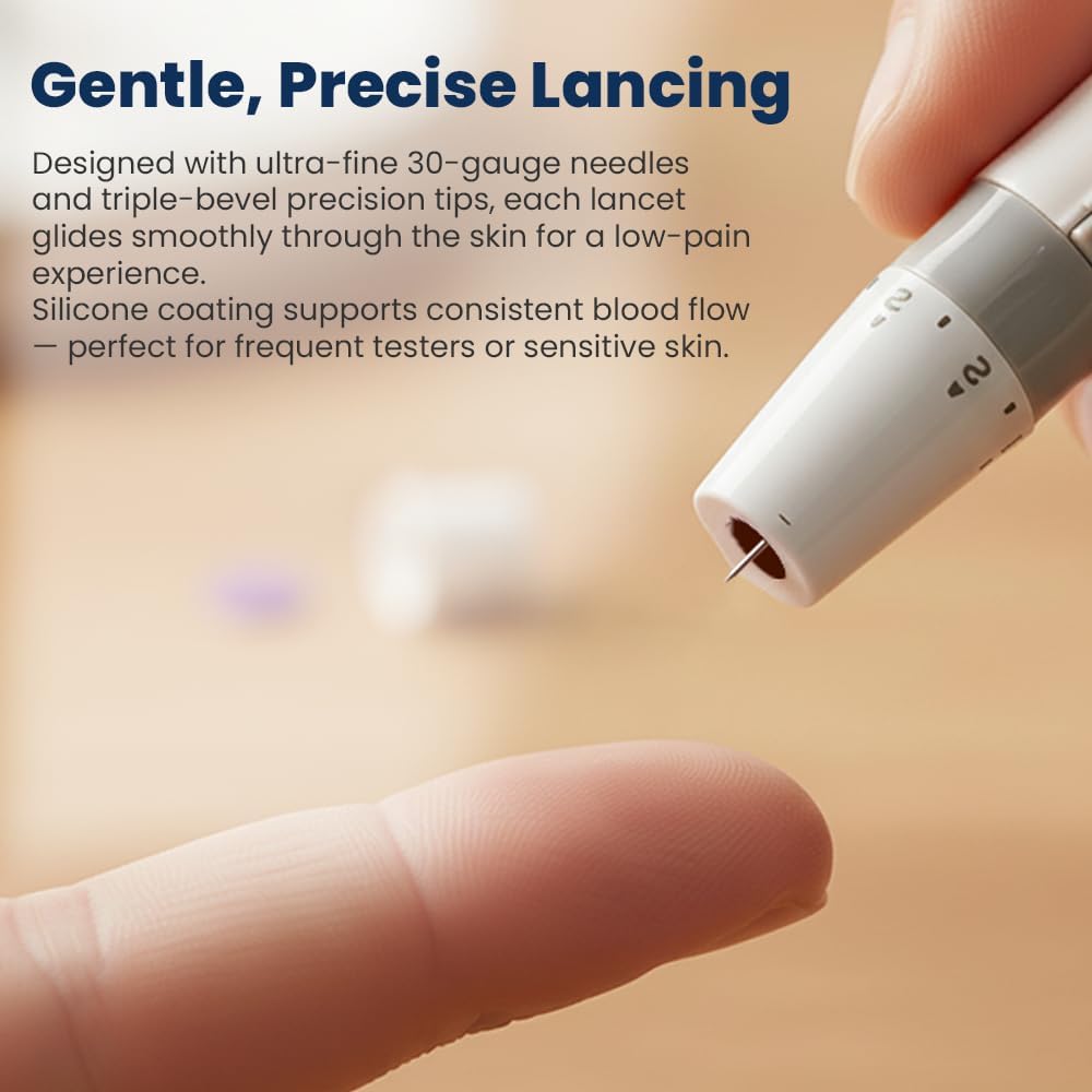 On Call Twist Off Lancets, 100 Lancets | Fine 30 Gauge Tri-Bevel Tip for Blood Sugar Test, Fits Most Lancing Devices, Diabetic Supplies, 100 Count