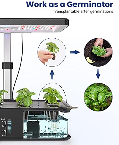 iDOO 12Pods Hydroponics Growing System Garden with LED Grow Light