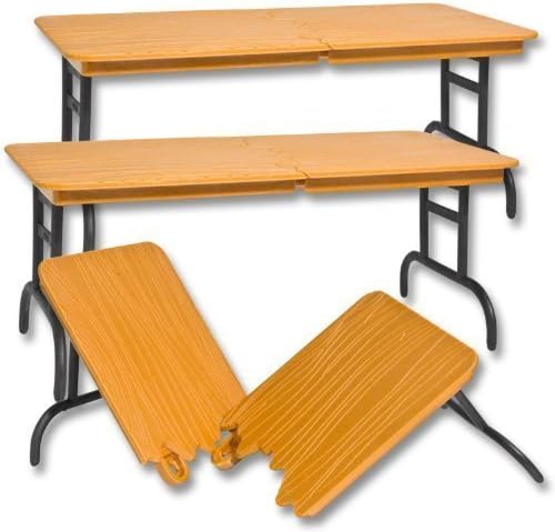 Set of 3 Brown Breakable Tables for Wrestling Action Figures | Create Reusable Table-Smashing Matches with 3 Brown Breakaway Tables Sized for 6–8
