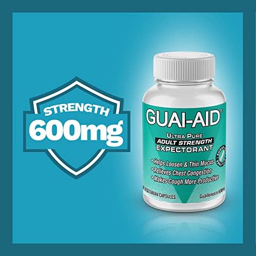100 600mg Guaifenesin Caplets “for All-Day Everyday Mucus Relief” Controls phlegm, Cough, Chest Congestion, colds & flu.