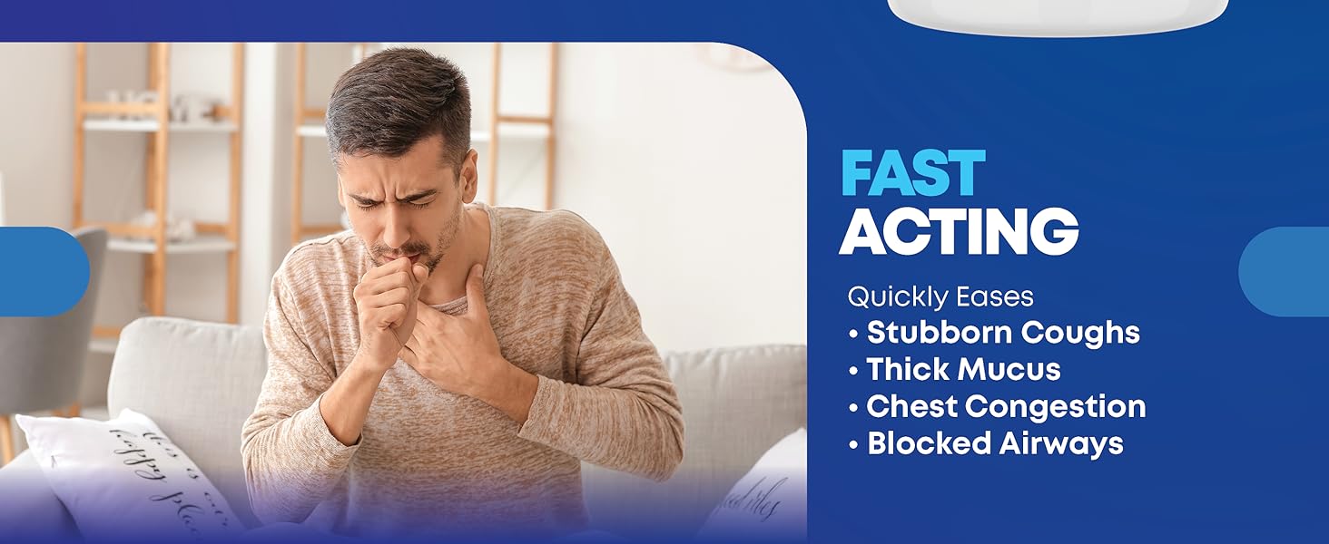 GenCare Mucus Relief Guaifenesin 400mg quickly eases stubborn coughs, thick mucus, congestion