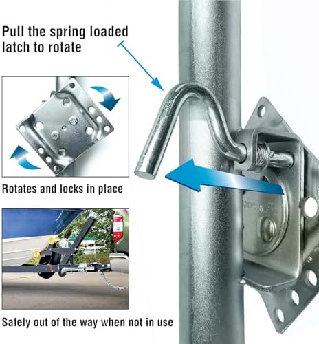Seachoice Fold Up Trailer Jack, 22-7/8 In., Max Lift 1,000 Lbs.