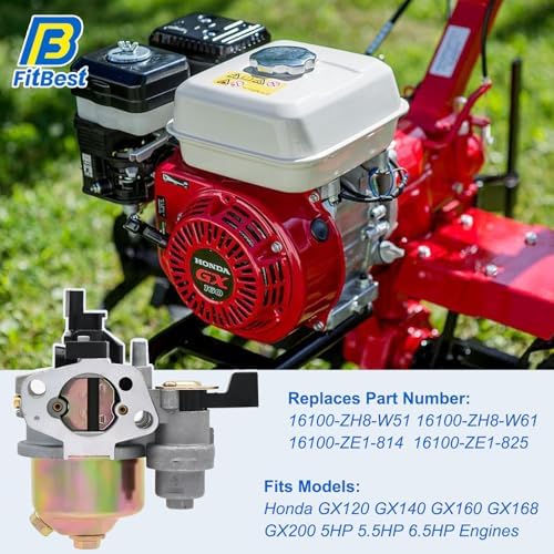 FitBest GX160 Carburetor for Honda GX120 GX200 5.5HP 6.5HP Engines – Harbor Freight Predator 212cc 224cc Replacement – Ideal for Go Karts, Pressure Washers, Water Pumps