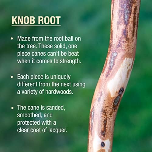 Brazos Wooden Walking Canes for Men and Women, Stable Walking Sticks for Seniors, Made in The USA