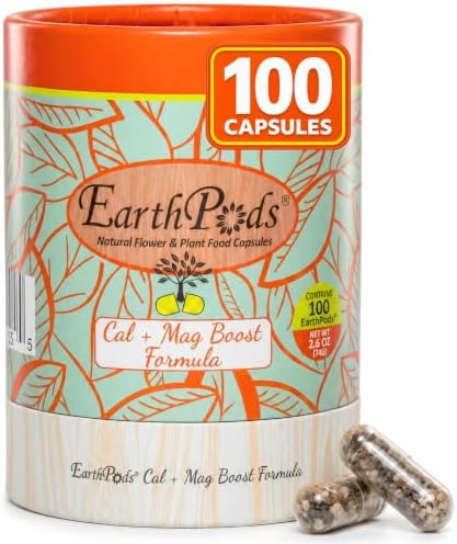 Earth Pods® Organic Tomato Fertilizer Spikes with Calcium, 100 Capsules | Cal mag for tomato & pepper plants, strong stems & healthy fruit set