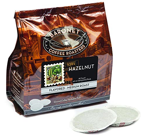 Baronet Coffee 8 Gram Coffee Pods, 100% Colombian, 54 Pods | Medium Roast, 100% Arabica Coffee, Regular Strength, 3 Bags of 18 Single Serve Pods, Compatible with Senseo Coffee Machines