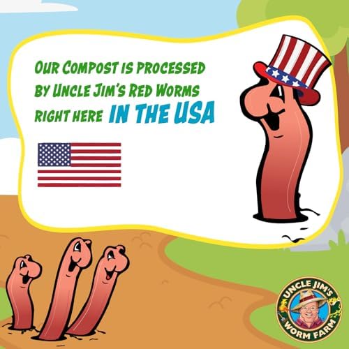 Uncle Jim's Worm Farm Black Gold Worm Castings Compost Fertilizer for Garden Soil | Red Wriggler Earthworm Casting Organic Fertilizer for Plants