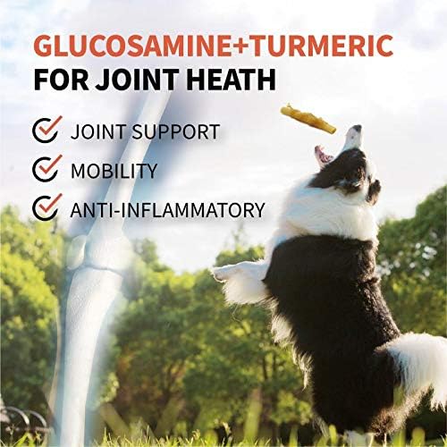 LuvChew Chicken Wrapped Dog Bone Treat Sticks with Glucosamine & Turmeric, Easy to Digest, Non-Rawhide Soft Chicken Cheese Dog Chew Treats 15pcs/Pack