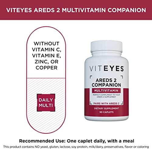 Viteyes AREDS 2 Capsules and Multivitamin AREDS 2 Companion, Single Daily Dose Eye Vitamins, 3 Month Supply
