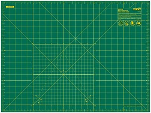 OLFA 18x24" Self-Healing Rotary Cutting Mat (RM-SG) - Double-Sided, Green | Self-healing, triple-layer, double-sided grid