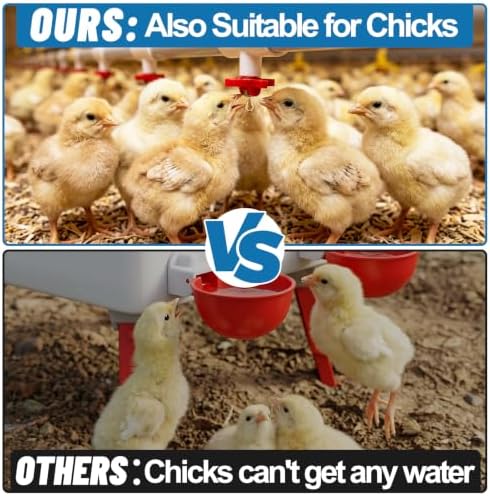20 Pack Chicken Waterer Nipples for Chicks to Chickens with Drill Bits | Water Saving Design, Easy Install Leakproof Poultry Watering System, Chicken Coop Accessories, Quail Water Feeder