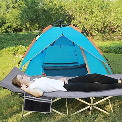 REDCAMP Oversized Camping Cots for Adults 500lbs, 33.5'' Extra Wide Tall Sleeping Cots Heavy Duty, XL Cots Portable for Outdoor Indoor Office
