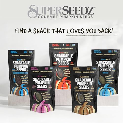 SuperSeedz Dry Roasted Pumpkin Seeds with Sea Salt – 8g Protein, Non-GMO Gluten-Free