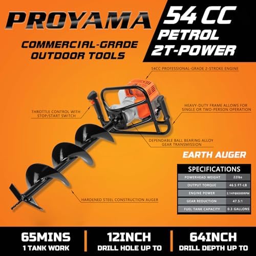 PROYAMA 54cc Post Hole Digger