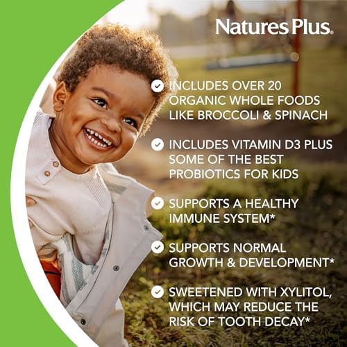 NaturesPlus Animal Parade Gold Children's Liquid Multivitamin, 16 fl oz - Natural Tropical Berry Flavor - Immune Support Supplement - Gluten Free, Vegan - 32 Servings