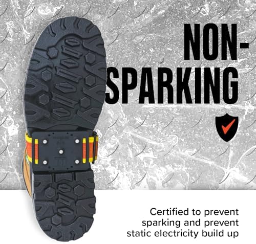 K1 Mid-Sole Ice Cleats for Men & Women - Rotatable Traction Aids For Winter Snow - Hi Vis - Low Profile