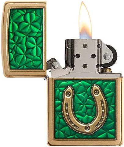 Zippo Clover Design Pocket Lighter, High Polish Chrome, One Size (ZO24699)