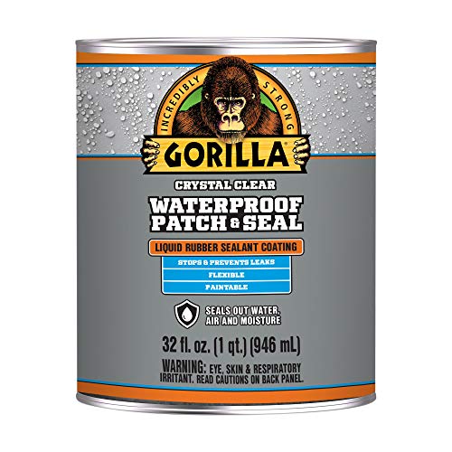 Gorilla Patch & Seal Liquid Rubber Waterproof Sealant, Black, 32 oz